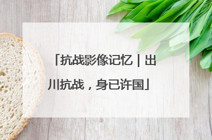 抗战影像记忆｜出川抗战，身已许国
