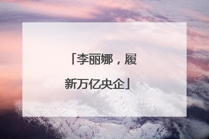李丽娜，履新万亿央企