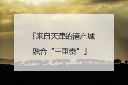 来自天津的港产城融合“三重奏”