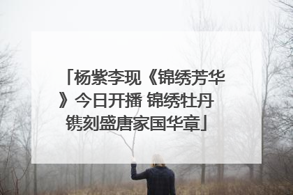 杨紫李现《锦绣芳华》今日开播 锦绣牡丹镌刻盛唐家国华章