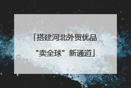 搭建河北外贸优品“卖全球”新通道