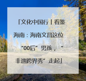 文化中国行丨看鉴海南：海南文昌这位“00后”男孩，“非遗跨界秀”走起