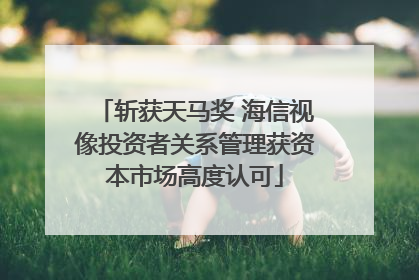 斩获天马奖 海信视像投资者关系管理获资本市场高度认可