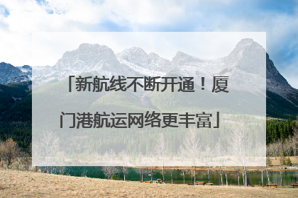 新航线不断开通！厦门港航运网络更丰富