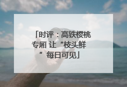 时评：高铁樱桃专厢 让“枝头鲜”每日可见