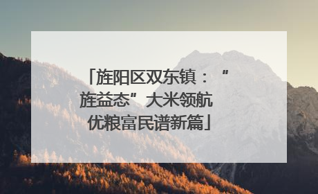 旌阳区双东镇：“旌益态”大米领航 优粮富民谱新篇