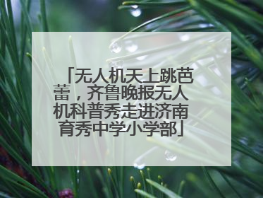 无人机天上跳芭蕾，齐鲁晚报无人机科普秀走进济南育秀中学小学部