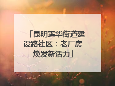 昆明莲华街道建设路社区：老厂房焕发新活力