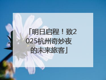 明日启程！致2025杭州奇妙夜的未来旅客