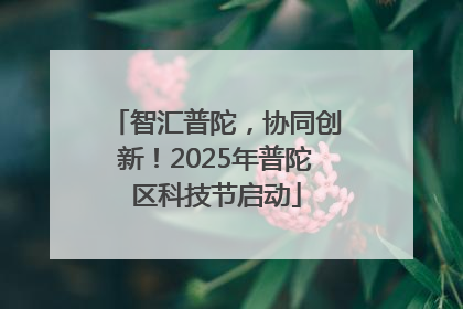 智汇普陀，协同创新！2025年普陀区科技节启动
