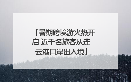 暑期跨境游火热开启 近千名旅客从连云港口岸出入境