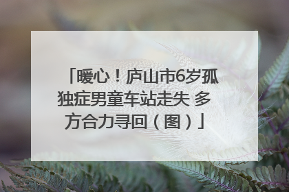 暖心！庐山市6岁孤独症男童车站走失 多方合力寻回（图）