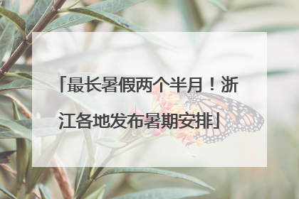 最长暑假两个半月！浙江各地发布暑期安排