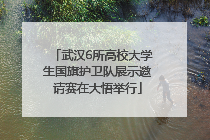 武汉6所高校大学生国旗护卫队展示邀请赛在大悟举行