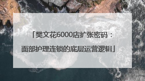 樊文花6000店扩张密码：面部护理连锁的底层运营逻辑