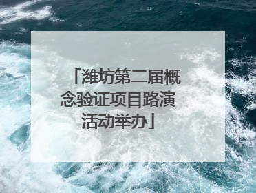 潍坊第二届概念验证项目路演活动举办
