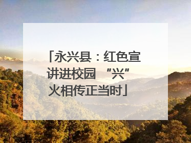 永兴县：红色宣讲进校园 “兴”火相传正当时