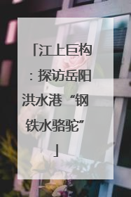 江上巨构：探访岳阳洪水港“钢铁水骆驼”