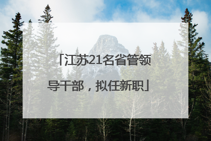 江苏21名省管领导干部，拟任新职