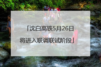 沈白高铁5月26日将进入联调联试阶段
