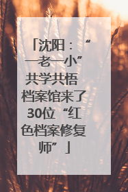 沈阳：“一老一小”共学共悟 档案馆来了30位“红色档案修复师”