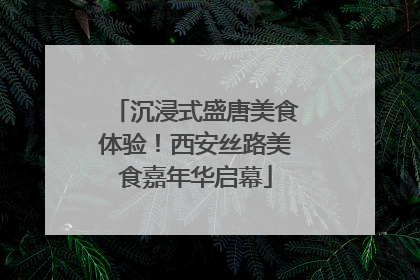 沉浸式盛唐美食体验！西安丝路美食嘉年华启幕
