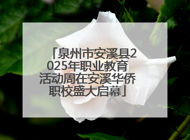 泉州市安溪县2025年职业教育活动周在安溪华侨职校盛大启幕