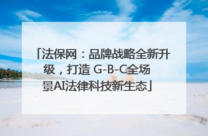 法保网：品牌战略全新升级，打造 G-B-C全场景AI法律科技新生态