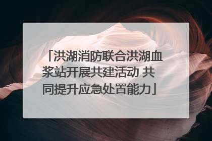 洪湖消防联合洪湖血浆站开展共建活动 共同提升应急处置能力