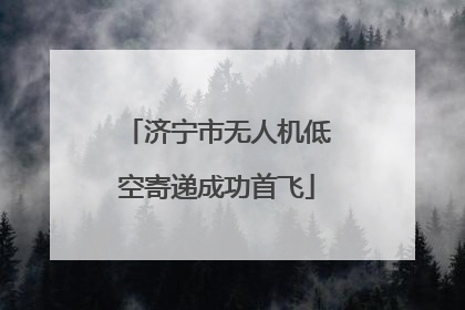 济宁市无人机低空寄递成功首飞