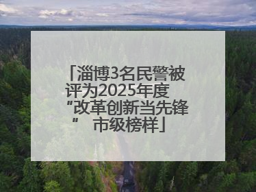 淄博3名民警被评为2025年度“改革创新当先锋” 市级榜样