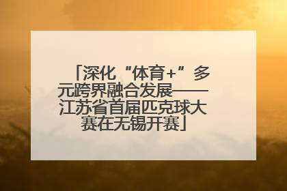 深化“体育+”多元跨界融合发展——江苏省首届匹克球大赛在无锡开赛