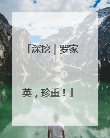 深挖｜罗家英，珍重！
