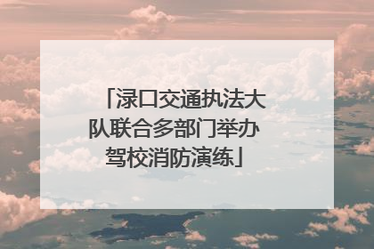 渌口交通执法大队联合多部门举办驾校消防演练