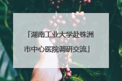 湖南工业大学赴株洲市中心医院调研交流