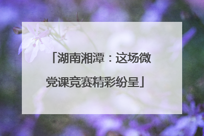 湖南湘潭：这场微党课竞赛精彩纷呈