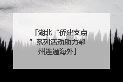 湖北“侨建支点”系列活动助力鄂州连通海外