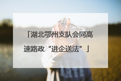 湖北鄂州支队会同高速路政“进企送法”
