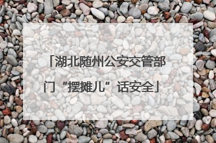 湖北随州公安交管部门“摆摊儿”话安全