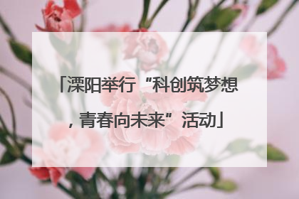 溧阳举行“科创筑梦想，青春向未来”活动