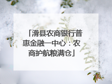 滑县农商银行普惠金融一中心：农商护航粮满仓