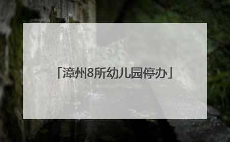 漳州8所幼儿园停办