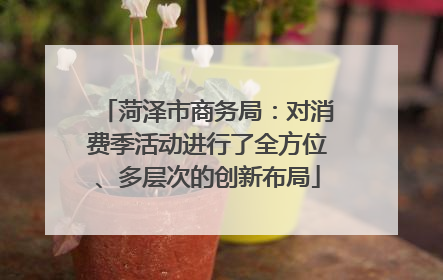 菏泽市商务局：对消费季活动进行了全方位、多层次的创新布局