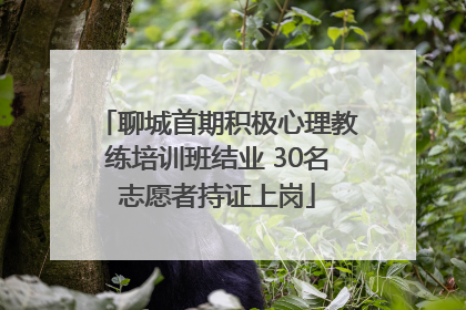 聊城首期积极心理教练培训班结业 30名志愿者持证上岗