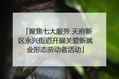 聚焦七大服务 天府新区永兴街道开展关爱新就业形态劳动者活动
