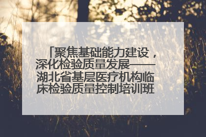 聚焦基础能力建设，深化检验质量发展——湖北省基层医疗机构临床检验质量控制培训班（孝感站）成功举办