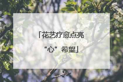 花艺疗愈点亮“心”希望