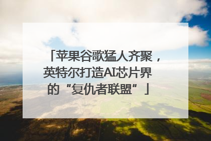苹果谷歌猛人齐聚，英特尔打造AI芯片界的“复仇者联盟”
