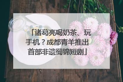 诸葛亮喝奶茶、玩手机？成都青羊推出首部非遗蜀锦短剧