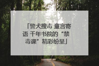 警犬搜毒 童言寄语 千年书院的“禁毒课”精彩纷呈